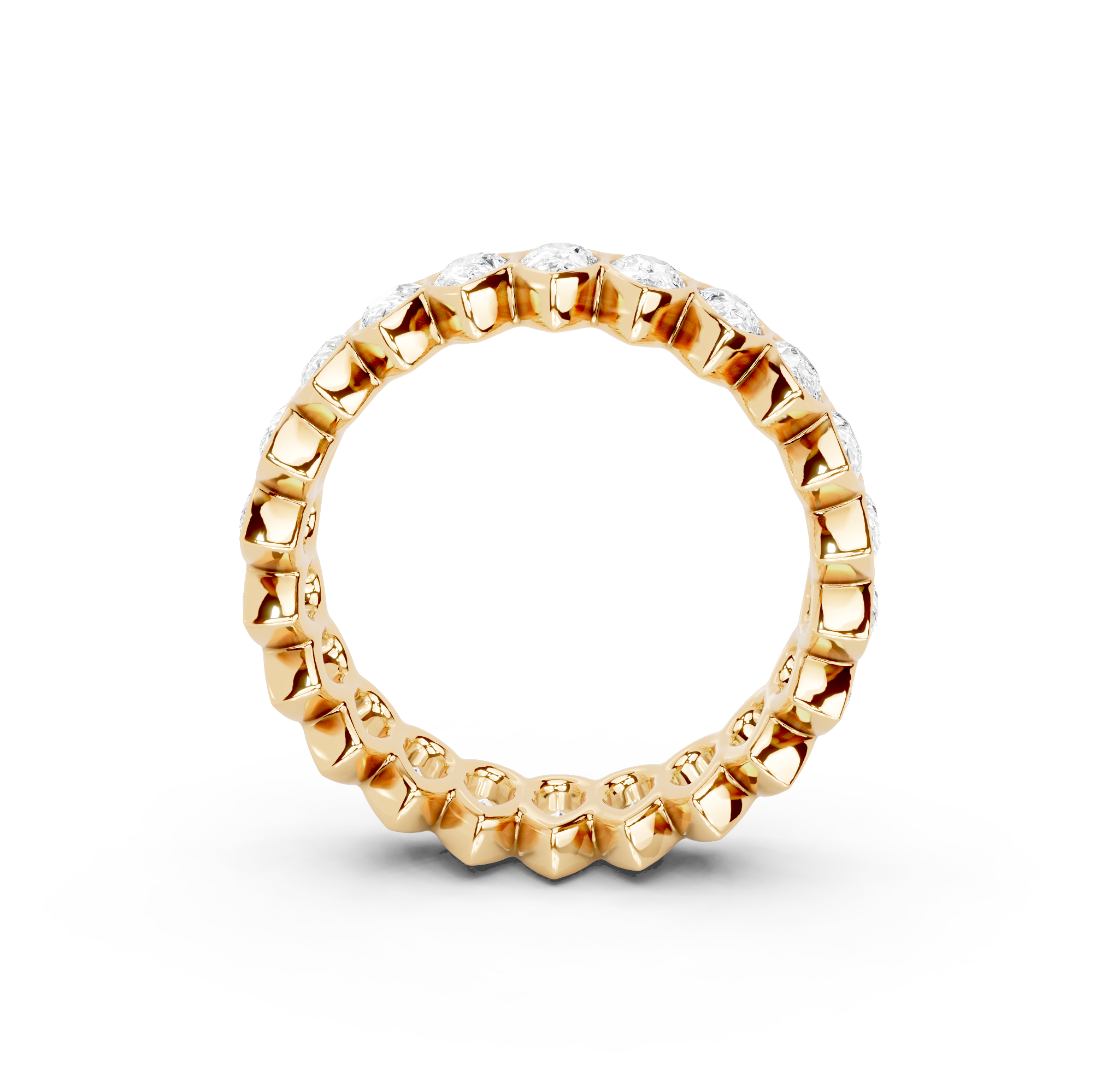 Pear Cut Bezel Eternity Band