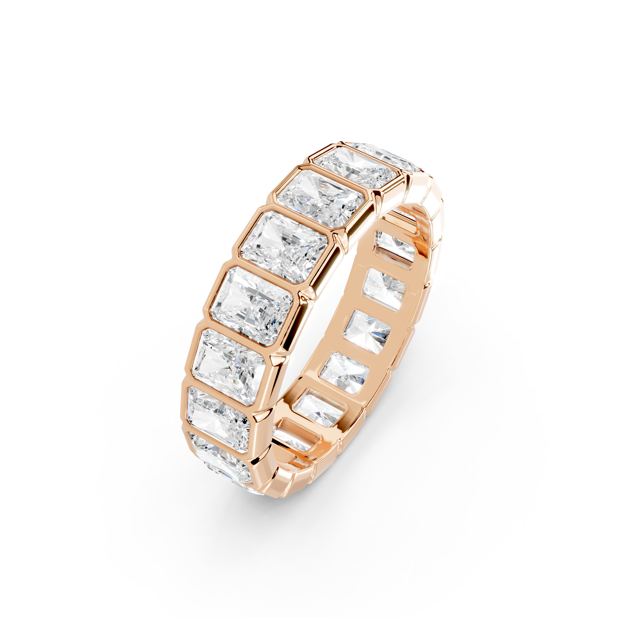 Radiant Cut Bezel Eternity Band