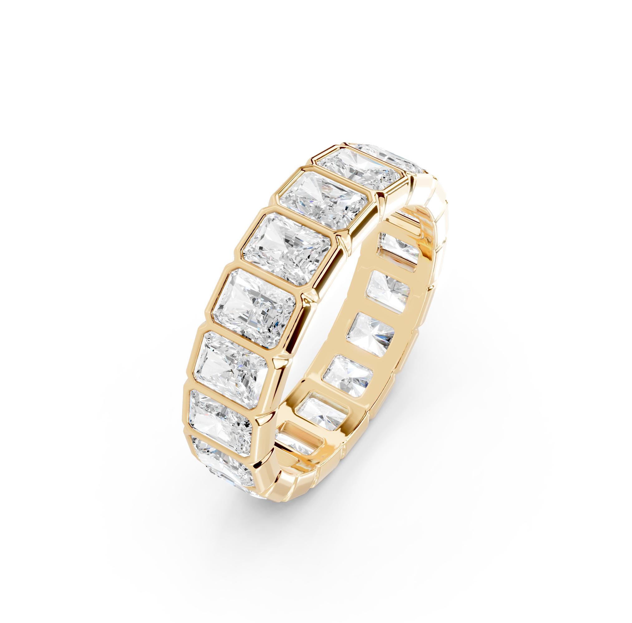Radiant Cut Bezel Eternity Band