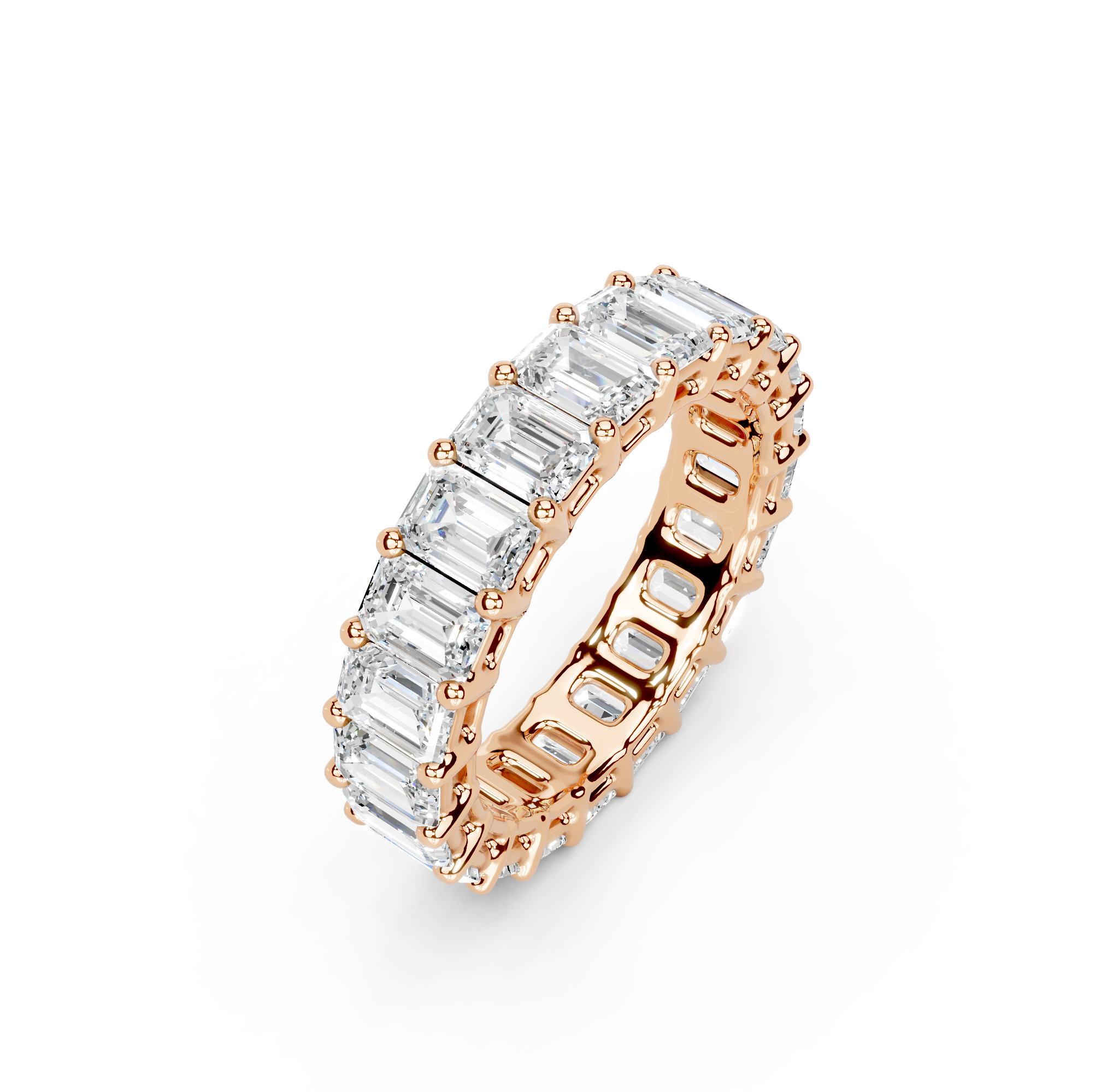 Emerald Cut Eternity Band