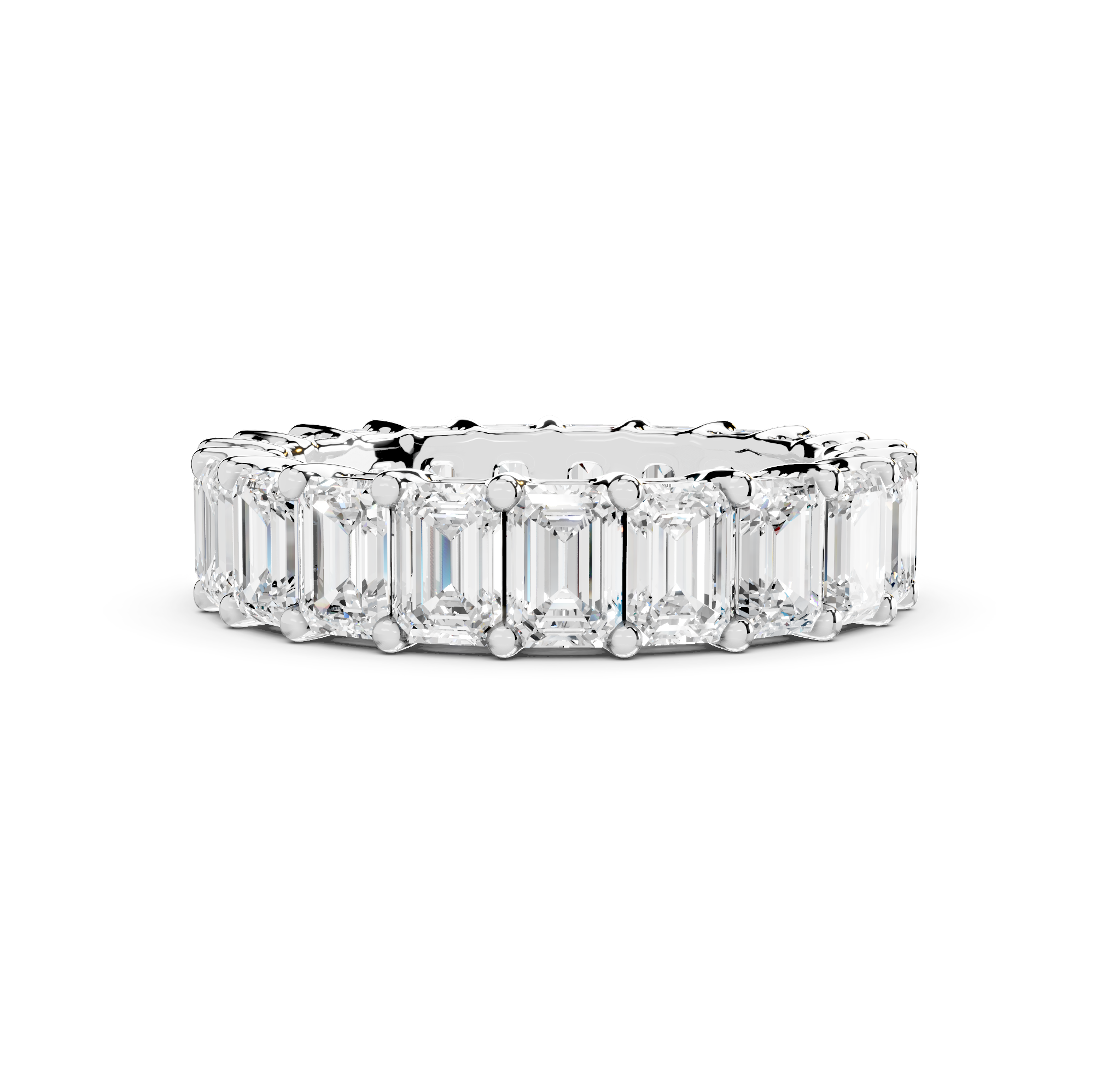 Emerald Cut Eternity Band