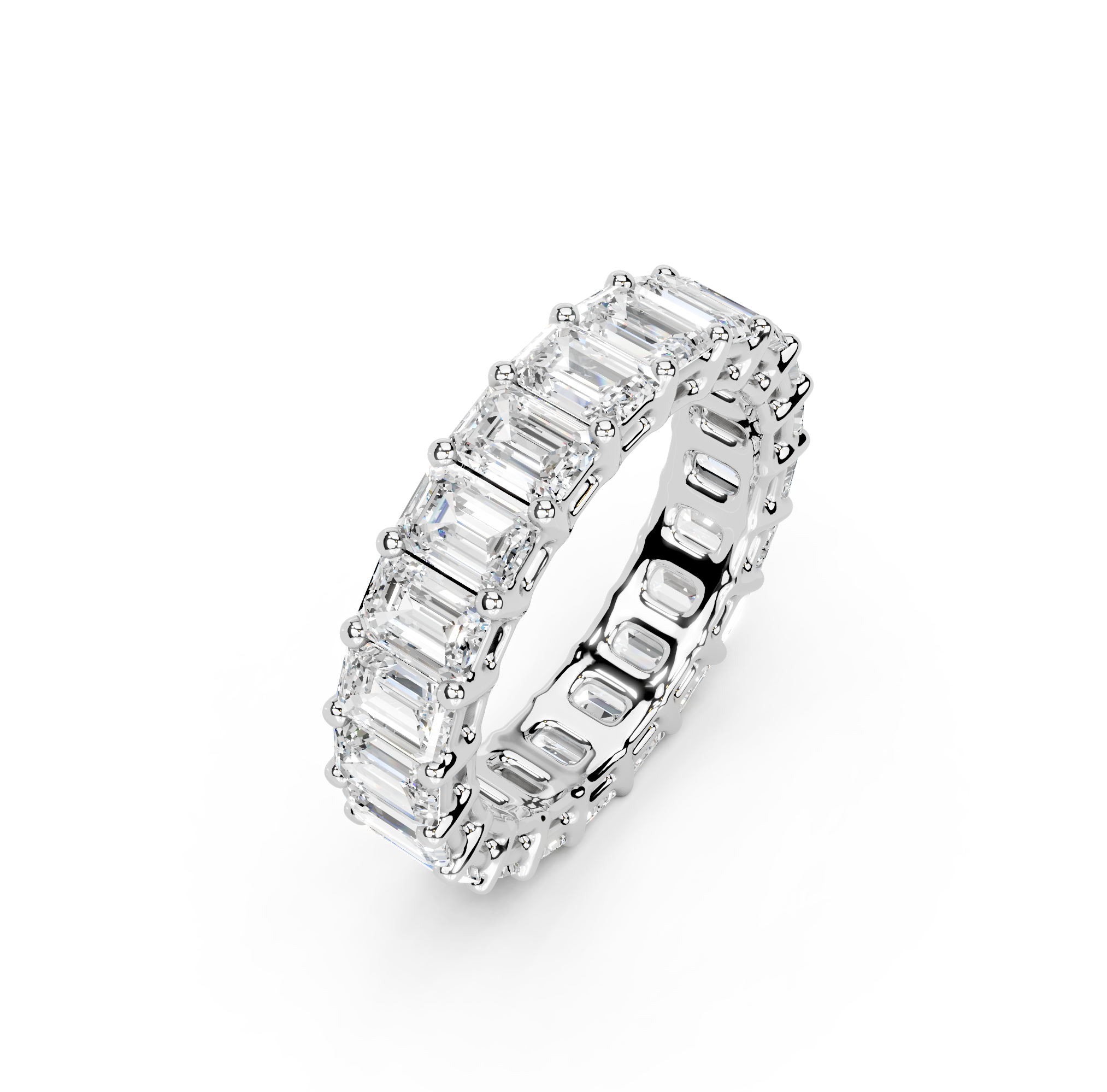 Emerald Cut Eternity Band