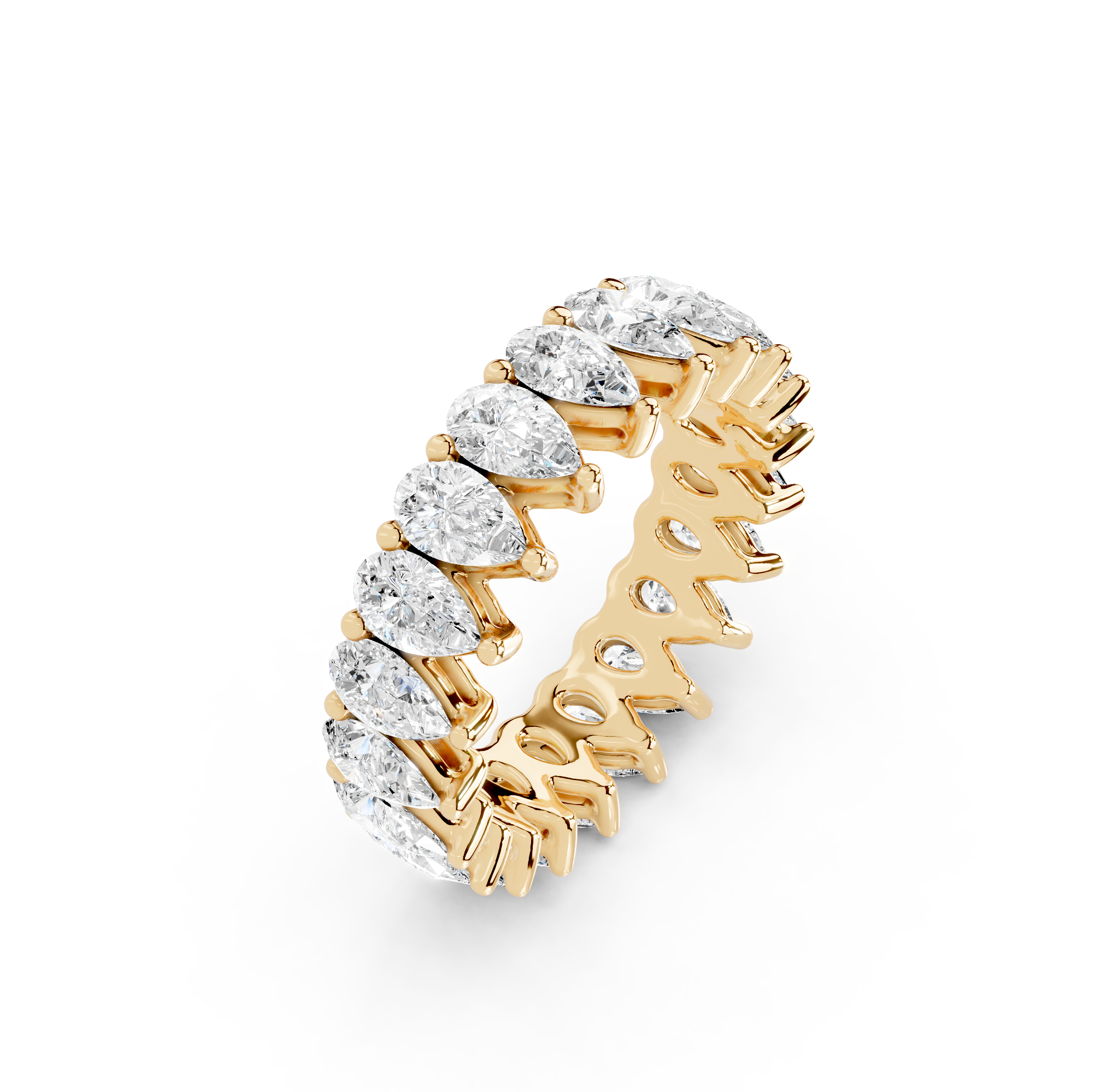 Pear Cut Eternity Band