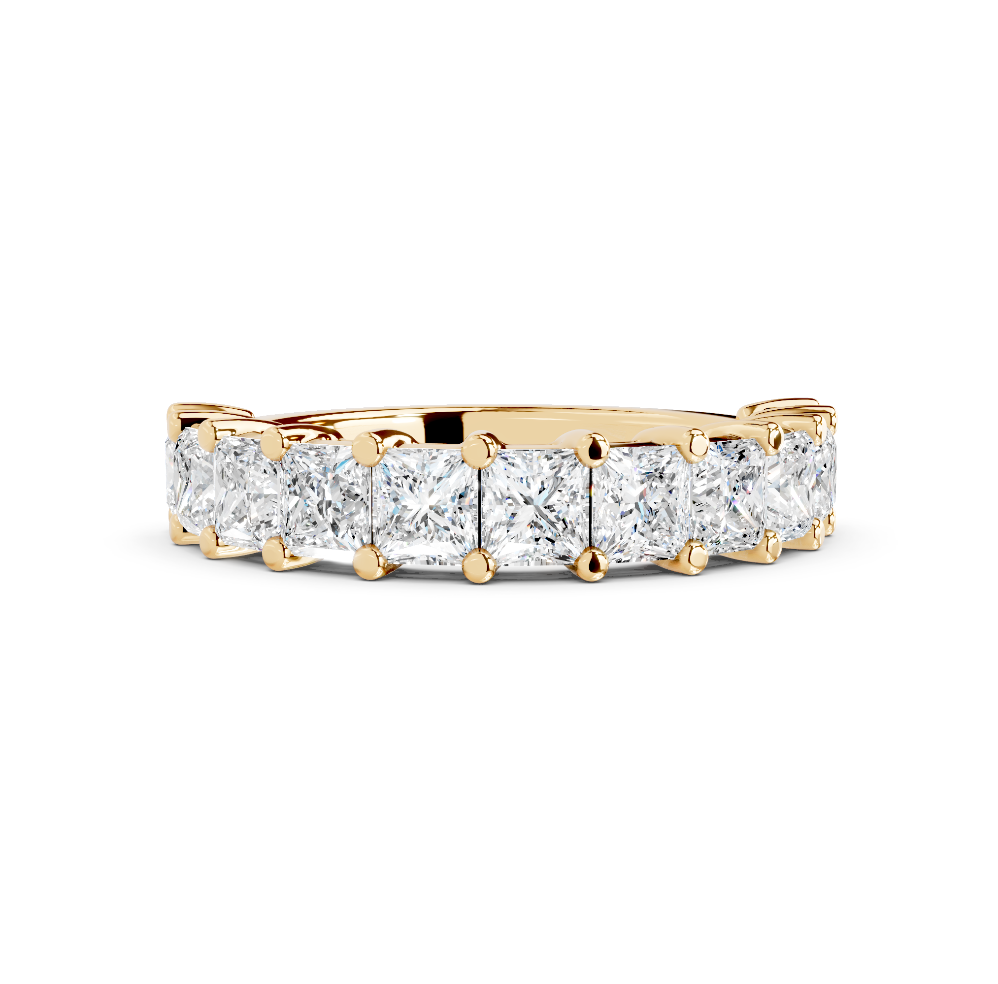 Princess Cut Half Eternity Band