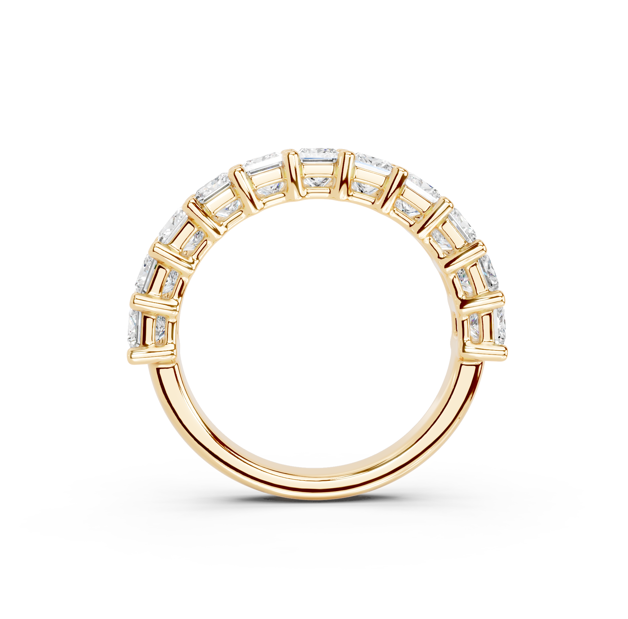Princess Cut Half Eternity Band