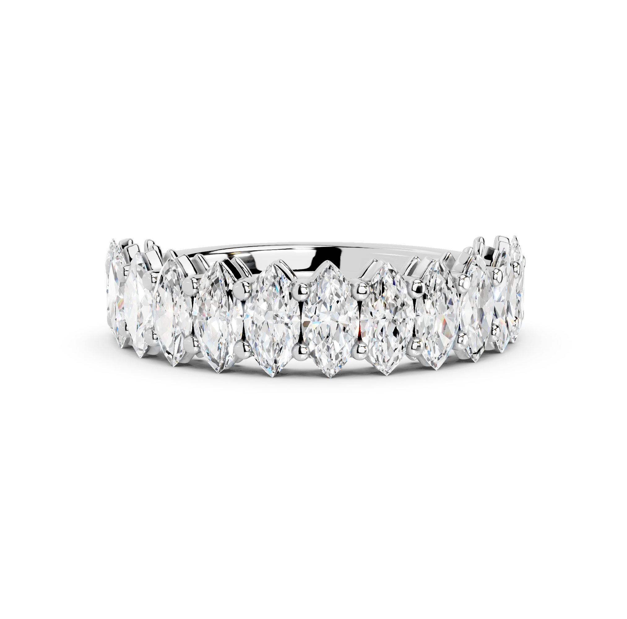 Marquise Cut Half Eternity Band