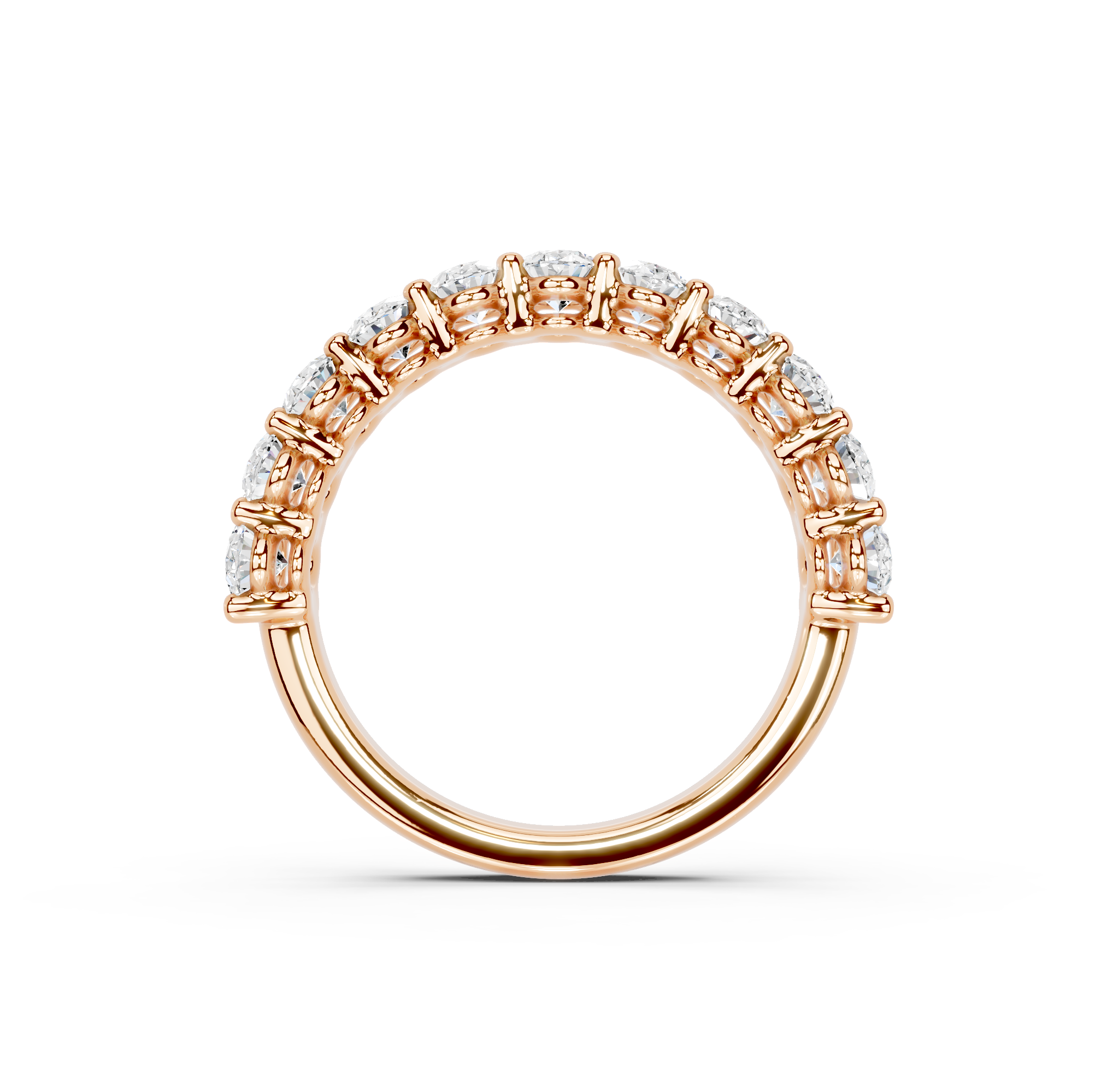 Oval Cut Half Eternity Band