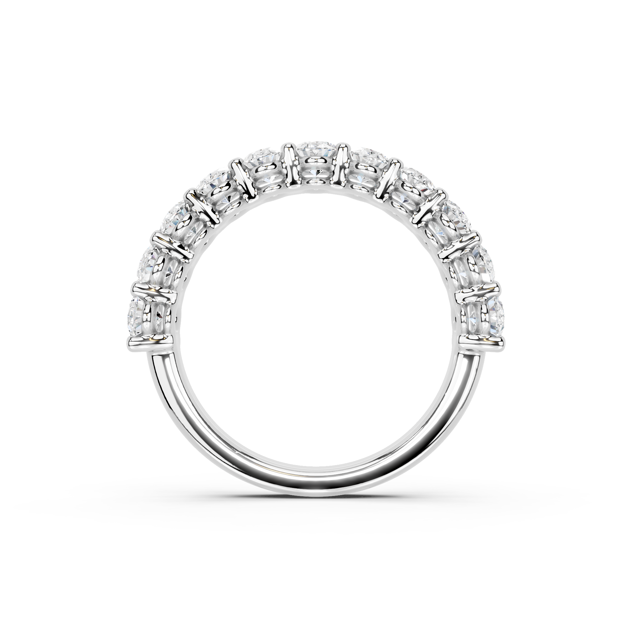 Oval Cut Half Eternity Band