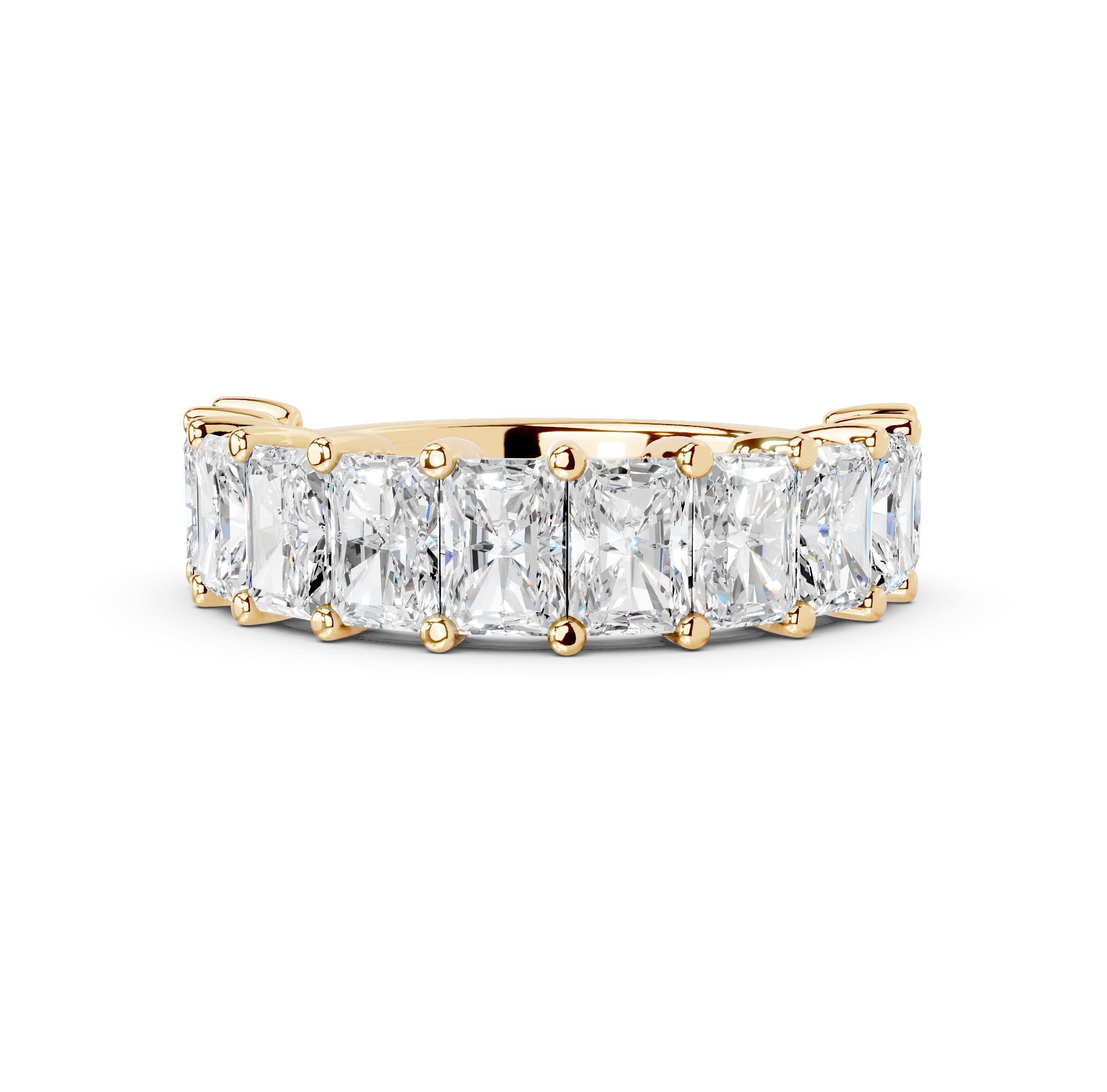 Radiant Cut Half Eternity Band