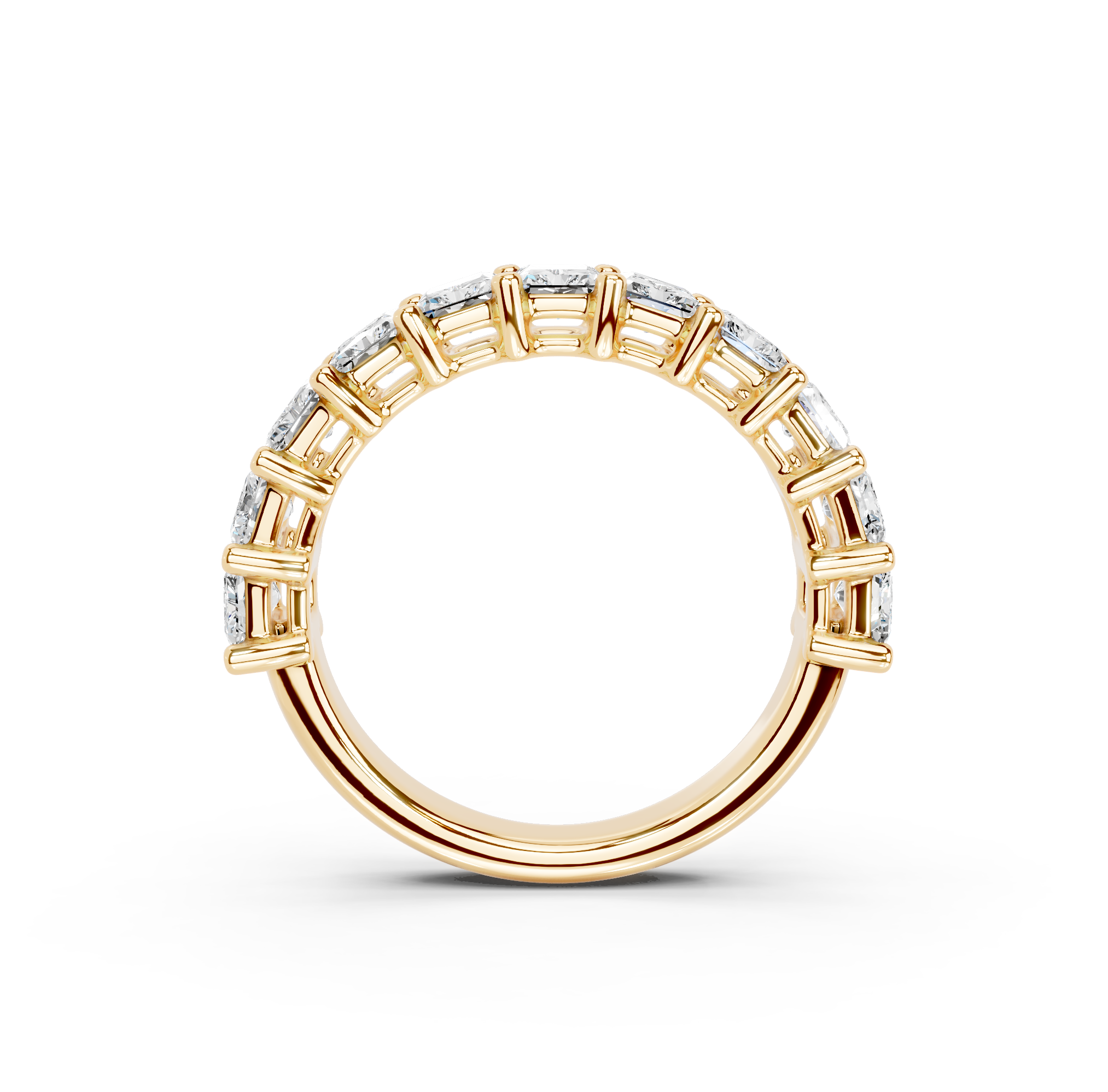 Radiant Cut Half Eternity Band