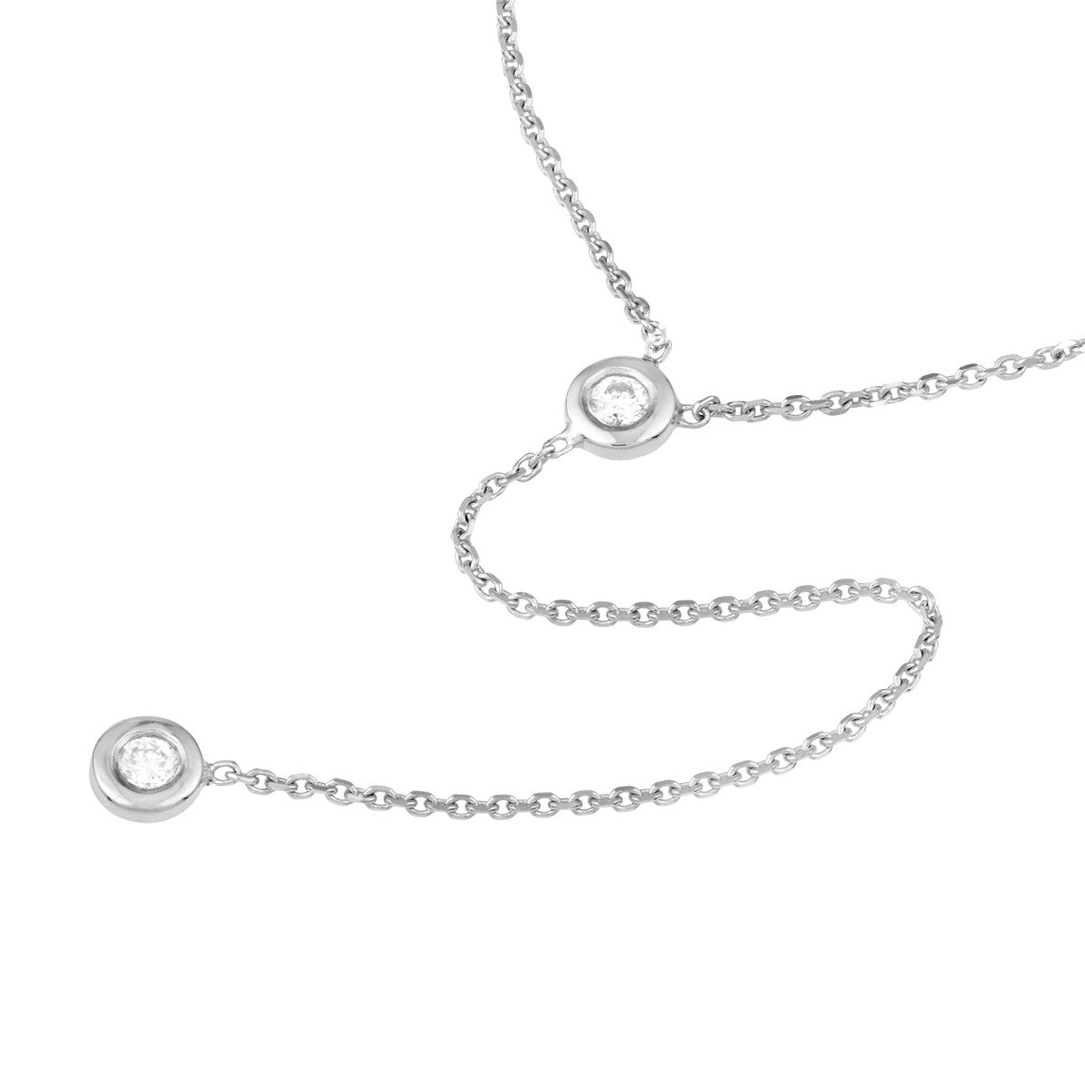 Adjustable Diamond Y-Necklace 14K Gold
