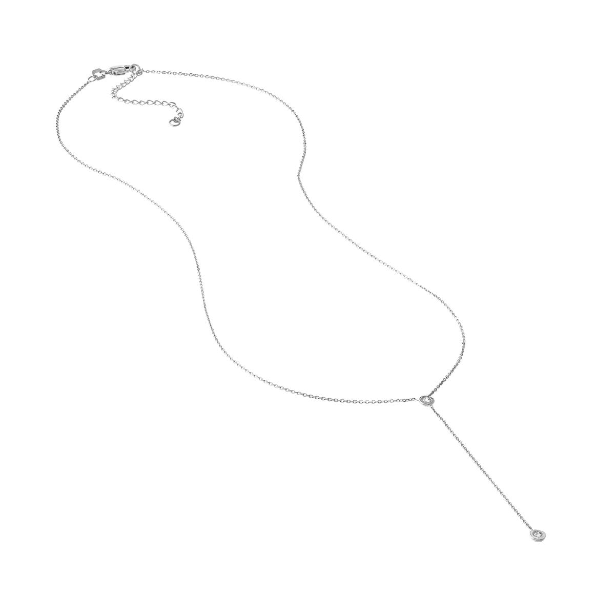 Adjustable Diamond Y-Necklace 14K Gold