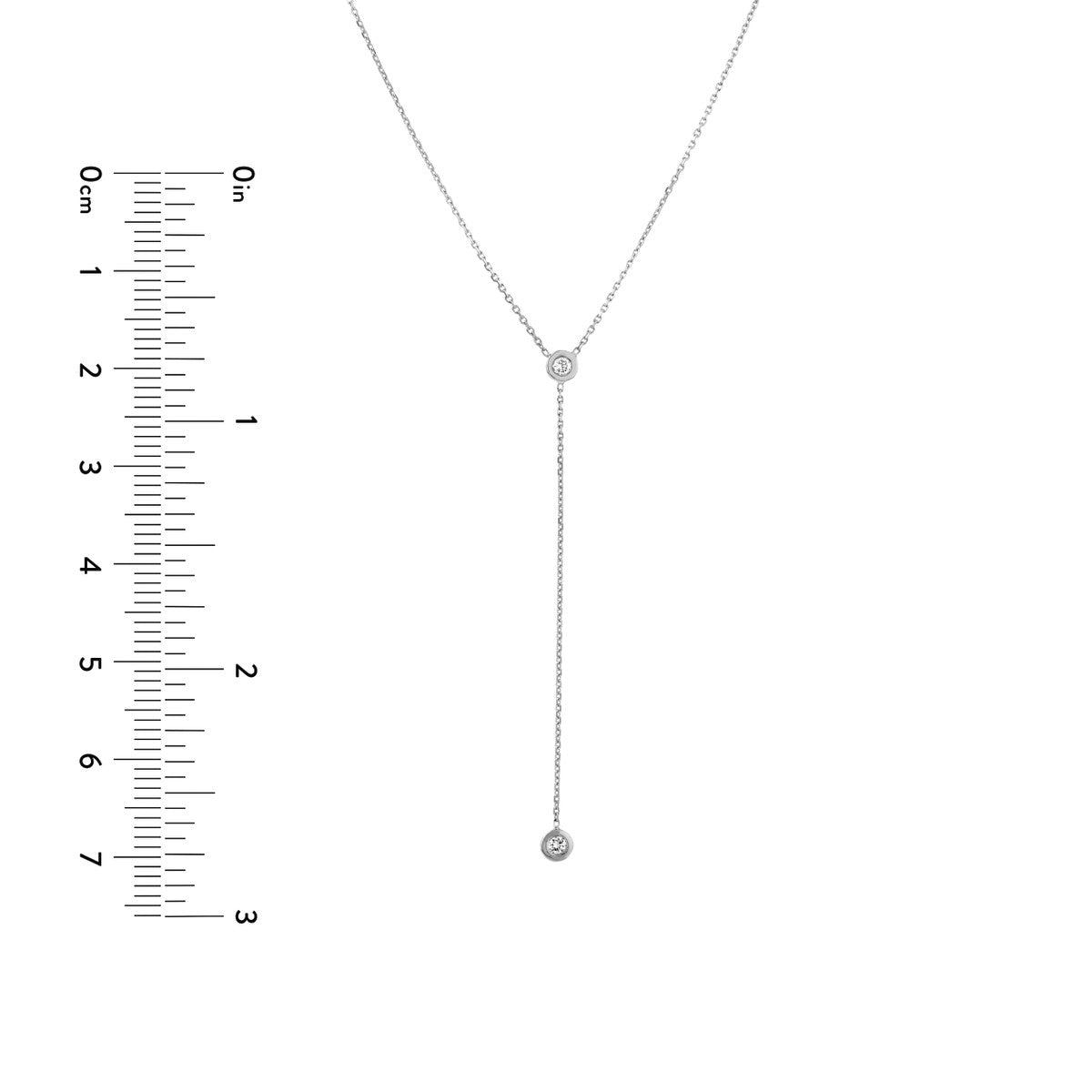 Adjustable Diamond Y-Necklace 14K Gold