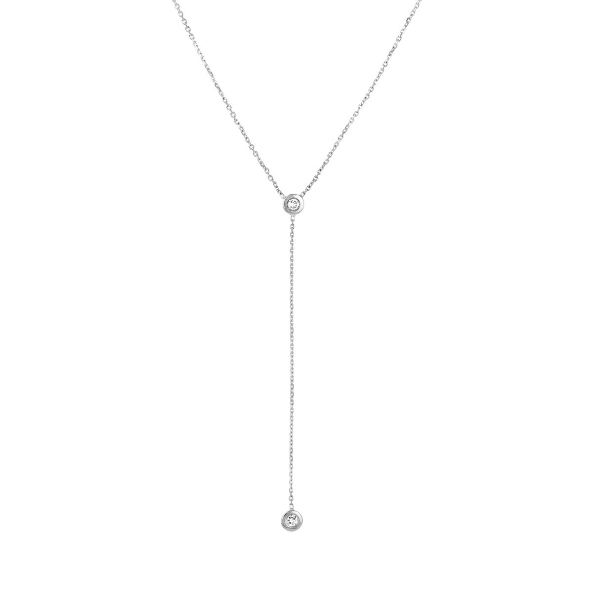 Adjustable Diamond Y-Necklace 14K Gold