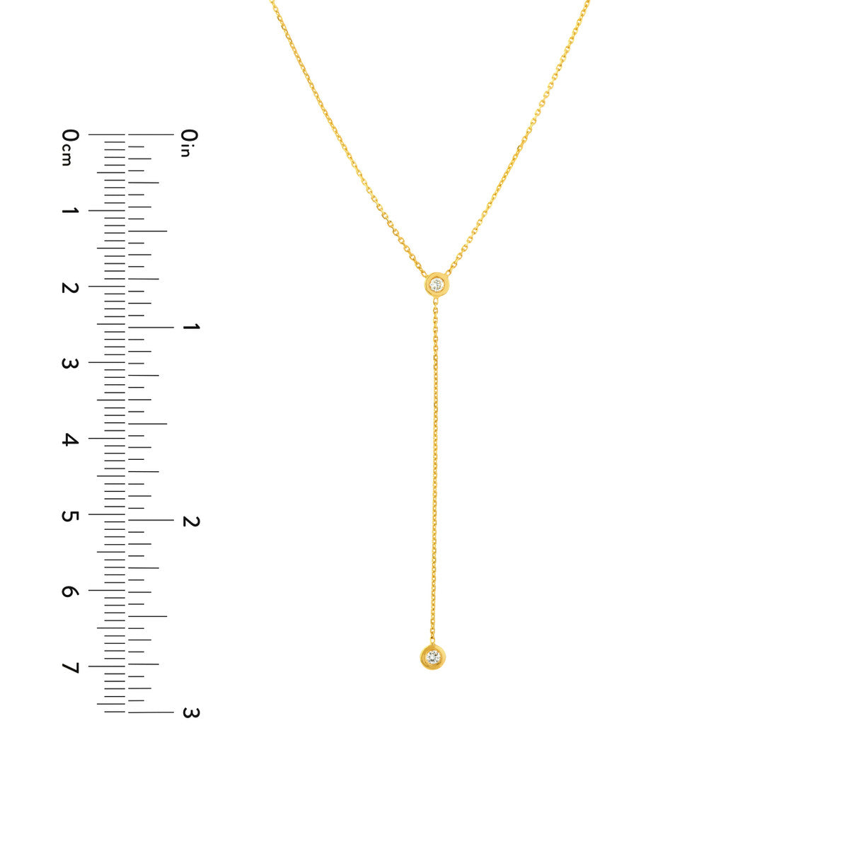 Adjustable Diamond Y-Necklace 14K Gold