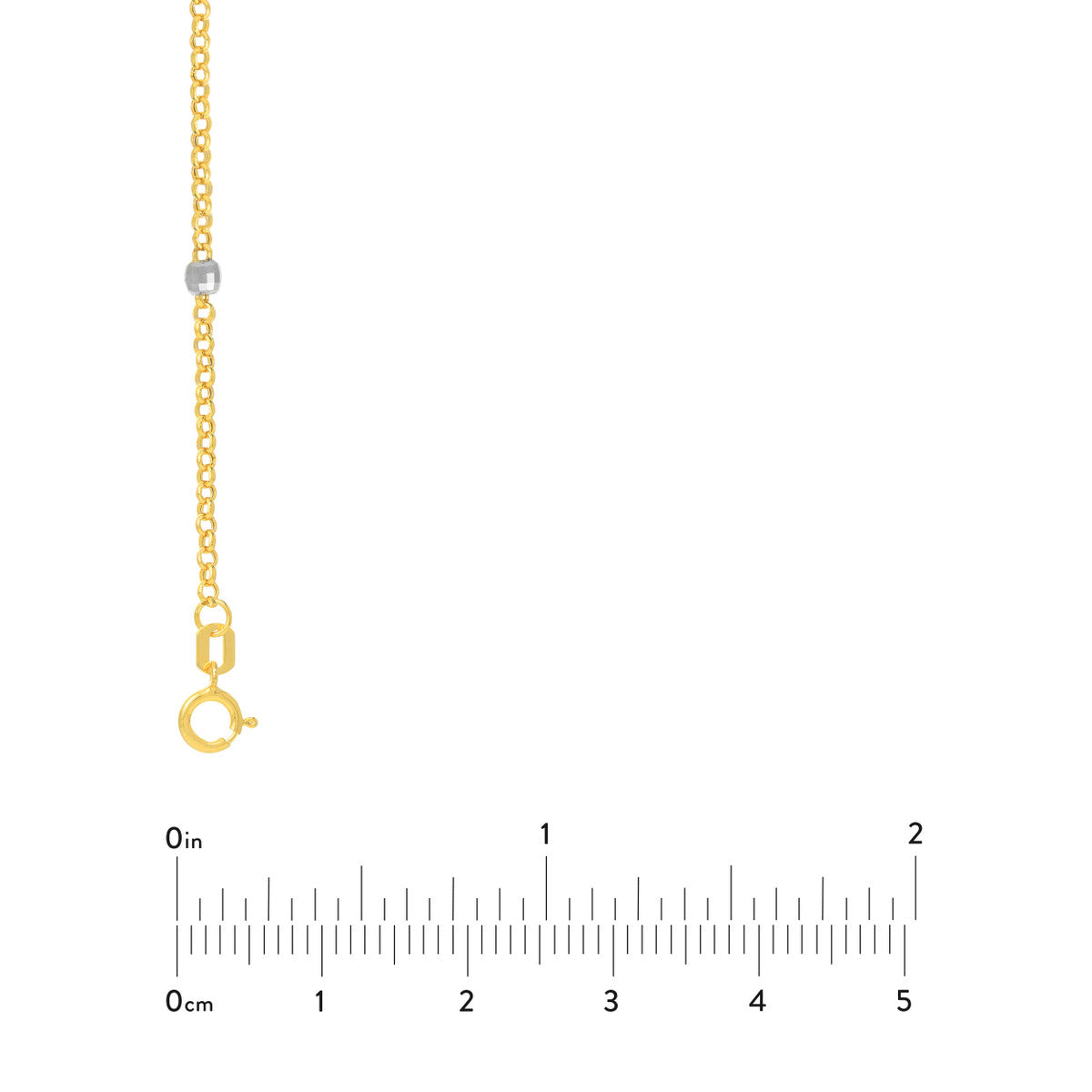 Long & Lovely D/C Bead Station Necklace 14K Gold