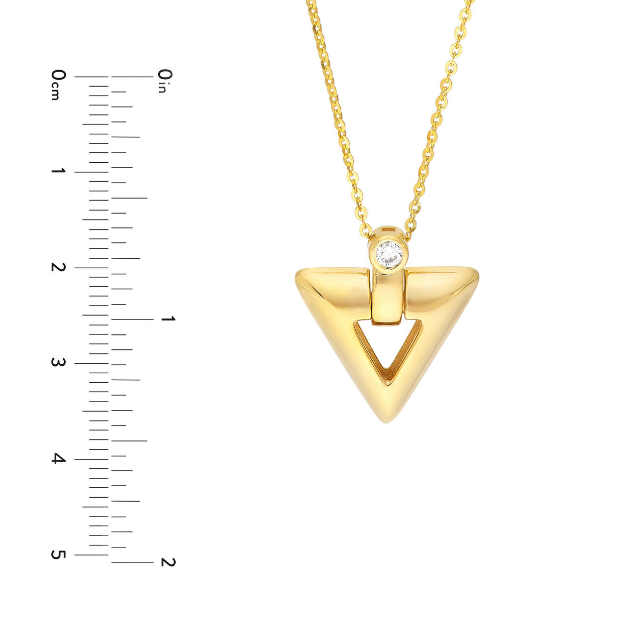 1/20 CTW Diamond Arrow Pendant Necklace 14K Yellow Gold