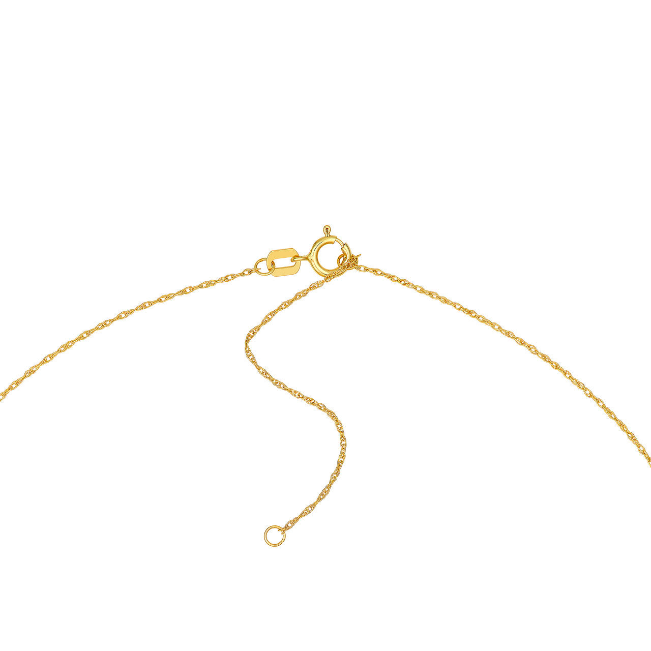 Puffy Heart Necklace 14K Yellow Gold