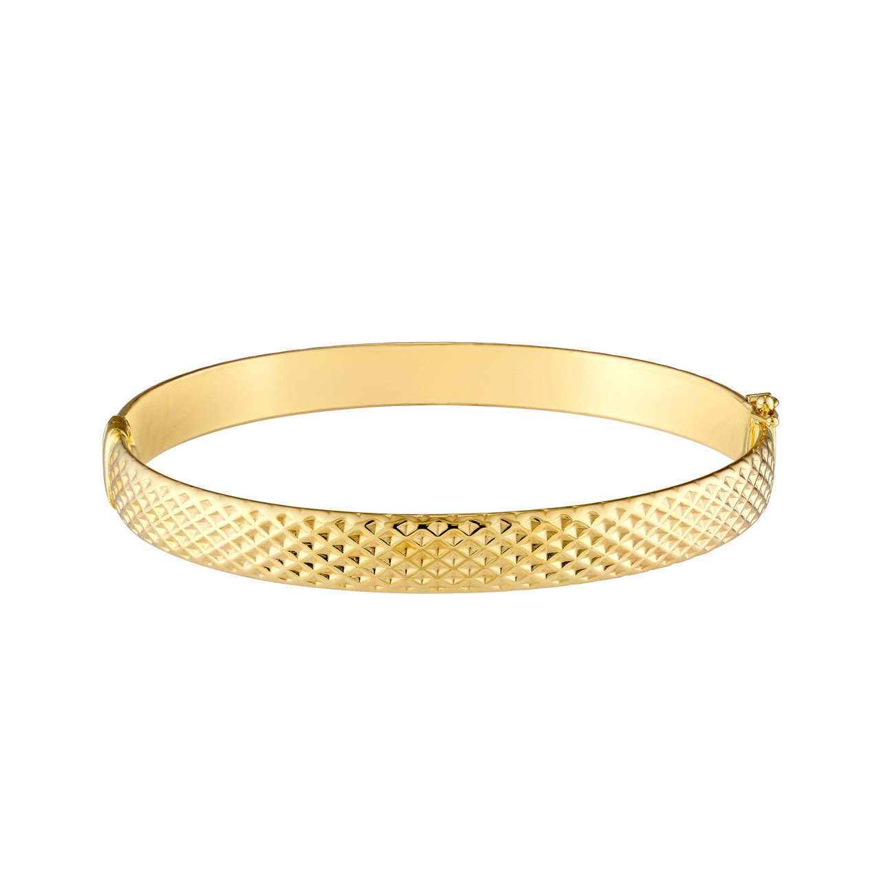 8mm D/C Oval Bangle 14K Yellow Gold