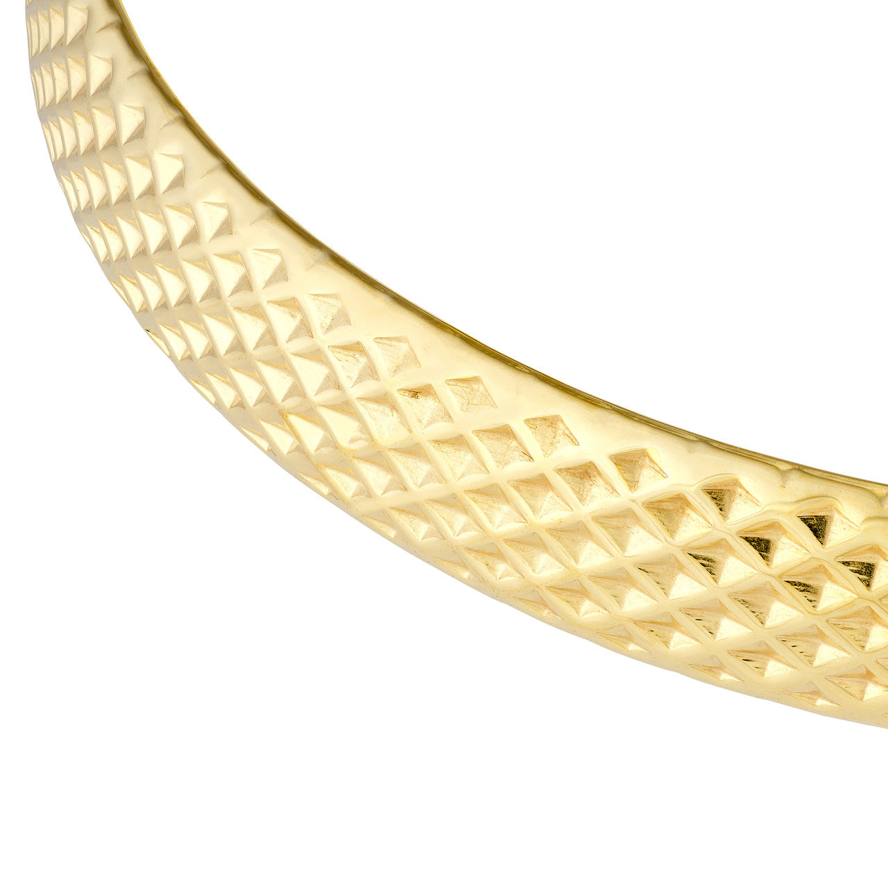 8mm D/C Oval Bangle 14K Yellow Gold