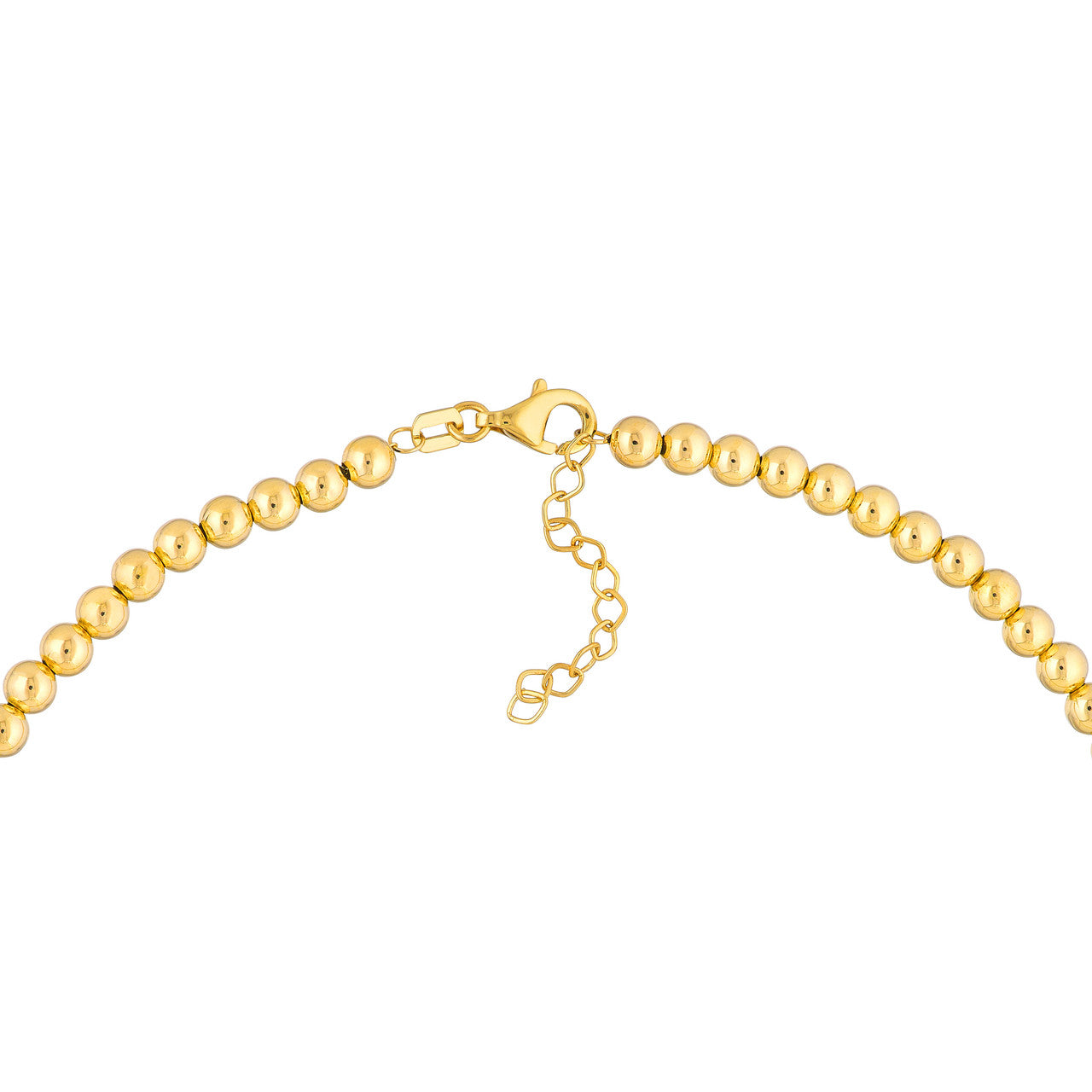 15mm Graduated Beaded Necklace 14K Yellow Gold
