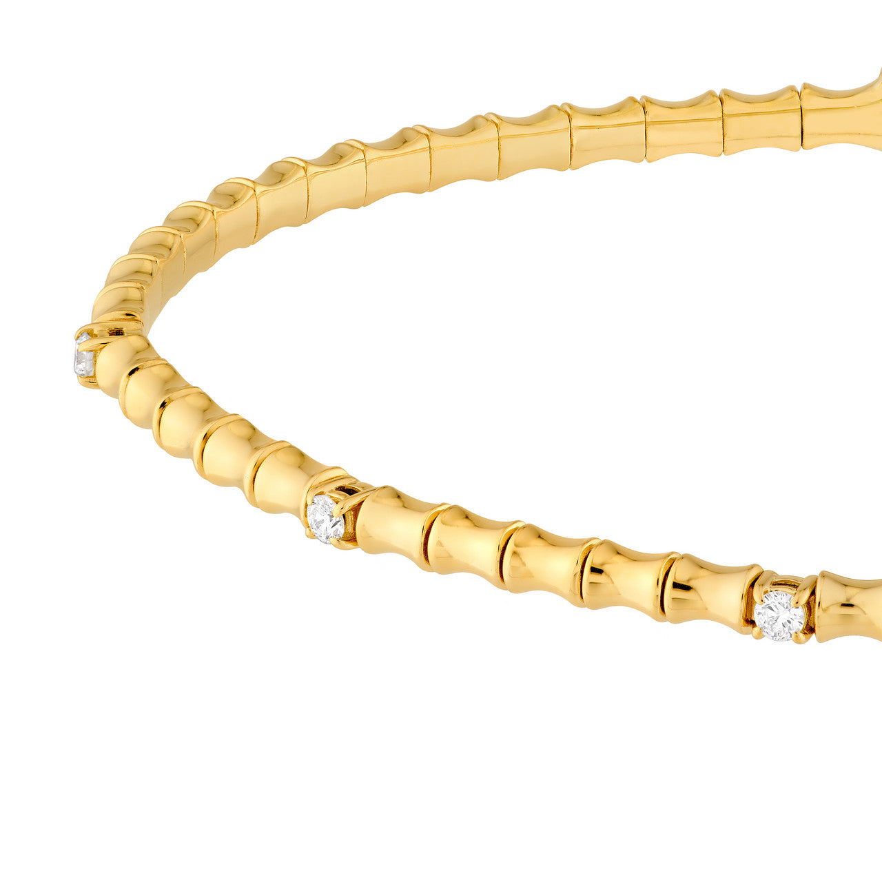 1/6 CTW Diamond Flex Bangle 14K Yellow Gold