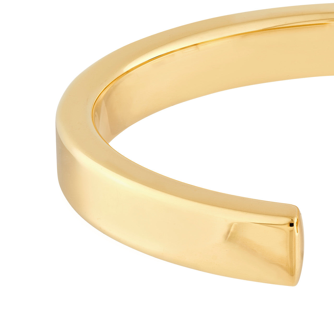 Polished Square Tube Bangle 14K Yellow Gold