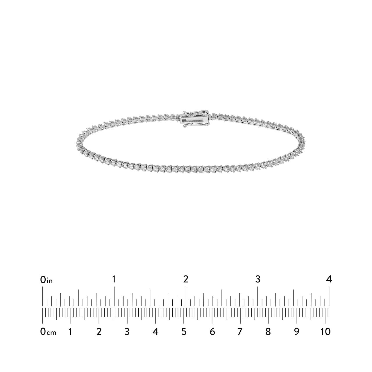 3-Prong Diamond Tennis Bracelet 14K Gold