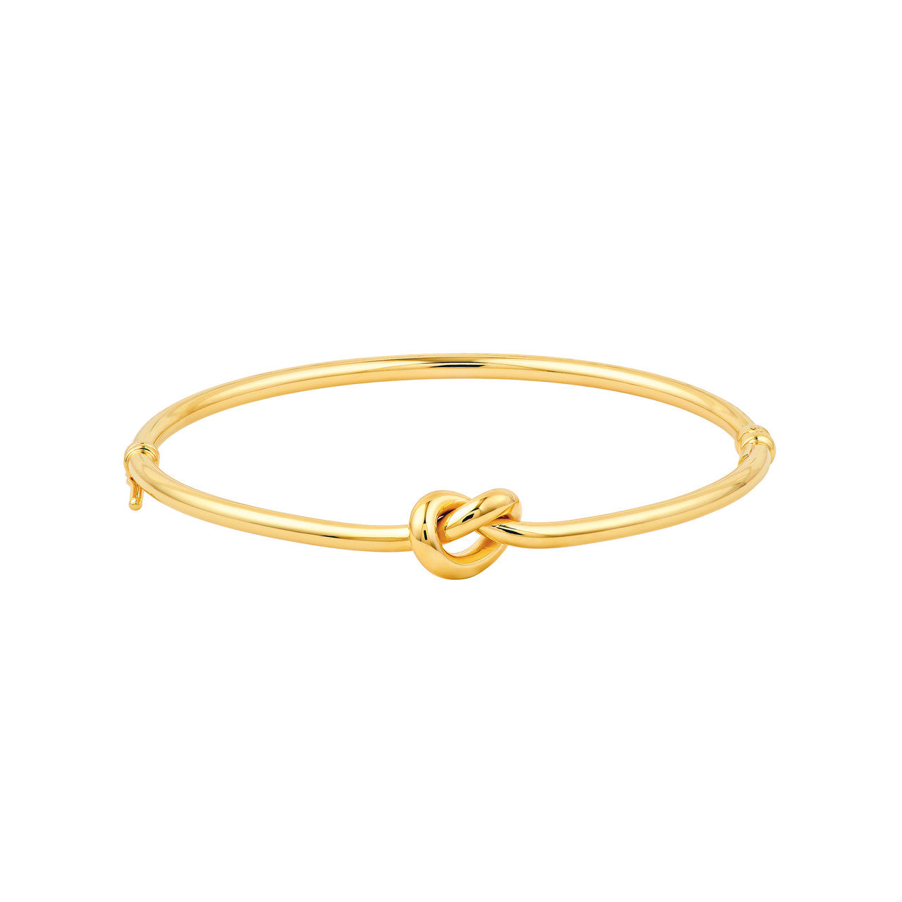 3mm Love Knot Tube Bangle 14K Yellow Gold