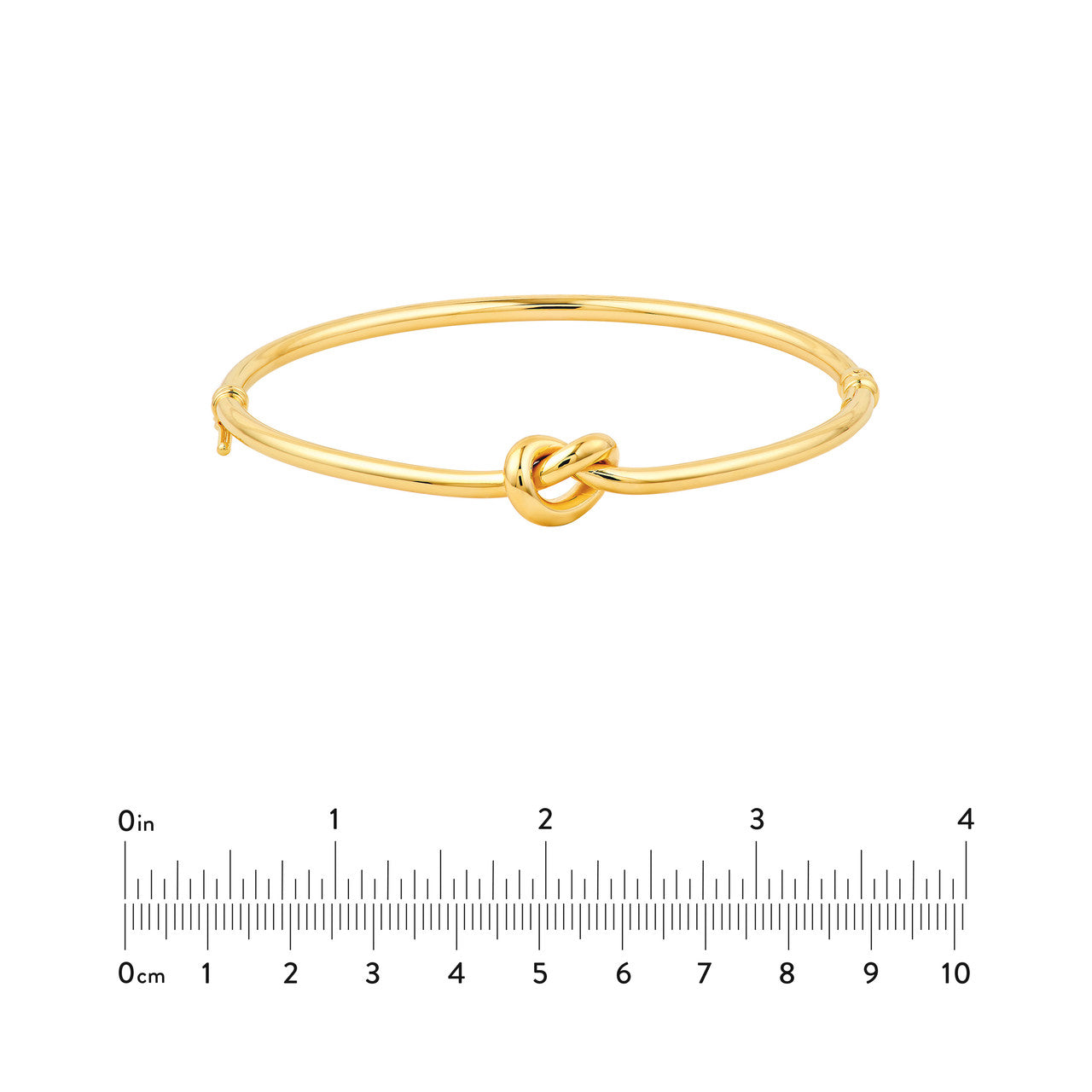 3mm Love Knot Tube Bangle 14K Yellow Gold